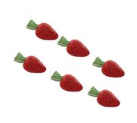 FONDOTIN 6 Pièces collation Hamster Fraise Rabbit Toys Fraise pour Hamster Fraise Jouets d'enrichissement de Lapin Cochon à Mordre Naturel Hamster traite Lapin Fraise en Poudre