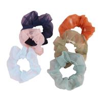 FONDOTIN 6 Pièces D'élastiques à Cheveux en Organza Uni Couleur pour Cheveux, Élastiques à Queue de Cheval Élastiques, Doux et Charmants pour Fille et Femme Couleur Aléatoire