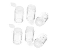 FONDOTIN 6 pièces Flacons Poudre Voyage avec Tamis et Couvercle à Clapet Flacons Cosmétiques Vides pour Poudre Distribution Uniforme et Portable