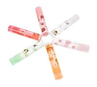 FONDOTIN 6 pièces Fruit Flavored Transparent Lip Pomade Set Hydratant Naturel Brillant Protection et Soin Hydratant pour Portable et Facile à Emporter