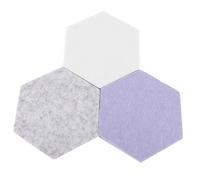 FONDOTIN 6 pièces Lot de Panneaux Muraux Hexagonaux Feutre Coloré Autocollants Tableau Mémo Absorbant pour Bureau École et Décoration Murale Polyvalente