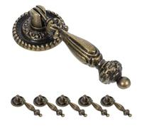FONDOTIN 6 pièces Lot de Poignées Vintage Alliage de Zinc Forme Goutte Boutons de Meuble Antique pour Tiroir Commode Armoire Poignées Décoratives Résistantes pour Cuisine et Placard