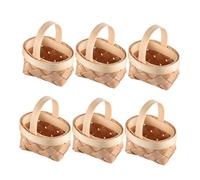 FONDOTIN 6 pièces Mini Panier Tissé Compact Petit Panier à Bonbons Artisanal pour Décoration de Mariage Rangement Pratique et Décor