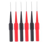 FONDOTIN 6 Pièces Multimeter Test Probe Tips Set Stainless Steel Piercing Needles For Electrical And Automotive Testing Portable And Accurate Extension Leads