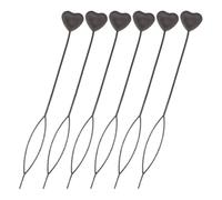 FONDOTIN 6 pièces Outil Rapide pour Nattes Cheveux Accessoire Noir Forme de Cœur pour Perles et Nattage Outil Polyvalent pour Coiffure Rapide Femme et Garçon Fille