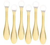 FONDOTIN 6 Pièces Set de Spatules Massage Visage et Yeux Doré Accessoires Cosmétiques Durables pour Crème et Soin Compact et pour Usage Quotidien