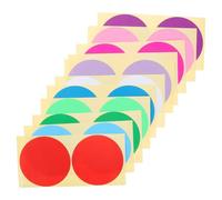 FONDOTIN 60 Feuilles Étiquettes Autocollantes Rondes Couleur Vive Gommettes Adhésives Grandes pour Organisation Bureau Étiquetage Prix Code Couleur Classe et Loisirs Créatifs