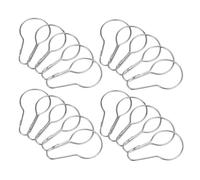 FONDOTIN 60 Pièces Crochets Rideau Métal Polished Anneaux pour Salle de Bain Résistants Glissement Silencieux pour Rideau de Bain Fenêtre