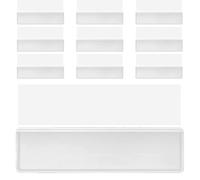 FONDOTIN 60 pièces Porte-étiquettes Transparent Autoadhésif avec Poche Claire Imperméable et Cartes Blanches pour Organisation Bureau et Bibliothèque