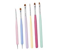 FONDOTIN 6pièces Stylo Nail Art Pour Peinture Et Dessin De Outils De Manucure Pointes Fines