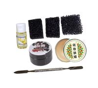 FONDOTIN 7 Pièces Kit Maquillage Halloween Cire Peau Faux Gel Éponge Spéciaux Carnaval Fête Déguisement