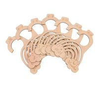 FONDOTIN 7 Pièces Séparateurs de Penderie Bois pour Garçon Fille Organisateurs de Vêtements avec Marquage Diviseurs de Garde-robe Pratiques pour Garçon et Fille