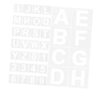 FONDOTIN 72 Pièces Lot de Pochoirs Réutilisables Plastique pour Lettres et Chiffres Stencils Alphabétiques Durables Précis et Faciles à Aligner pour Peinture Spray et Projets Créatifs DIY