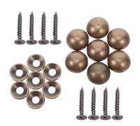FONDOTIN 8 Ensembles Mirror Screw Caps In Thick Brass Decorative Self-tapping Fixture Screws For Glass Cabinets And Furniture Hardware