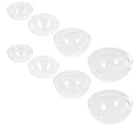 FONDOTIN 8 pièces Bol à Huiles Essentielles Acrylique Transparent pour Salon de Beauté et Massage Substances Nocives pour Diffuseur et Support Relaxant