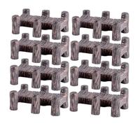 FONDOTIN 8 pièces Décor Miniature Pont de Jardin Résine Accessoire Paysager pour Micro-paysages Ornement Réaliste pour Balcon et Cour