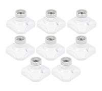FONDOTIN 8 pièces Douille Lampe Carrée Céramique Base Plate Résistante Au Feu Accessoire Plafonnier pour Salon et Éclairage