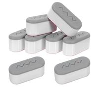 FONDOTIN 8 Pièces Lot de 8 Coussinets Auto-Adhésifs pour Abattant de Toilette Oval Standard, Amortisseurs de Siège de Bidet Silencieux, Tampons de Protection Solide pour Salle de Bain,