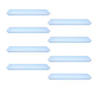 FONDOTIN 8 Pièces Lot de 8 Soucoupes Rectangulaires pour Pots de Fleurs 45 X 16,5 CM en Plastique Bleu, Bac à Eau Étanche pour Plantes Intérieur et Extérieur, Plateau de Jardinière Robuste