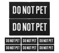 FONDOTIN 8 Pièces Lot de Écussons Brodés pour Gilet de Chien de Service Patchs Ne Caresser pour Harnais Identifiants Assistance et Dressage Résistants pour Chiens Intervention et