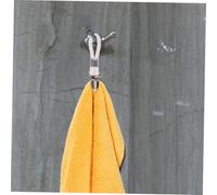 FONDOTIN 8 pièces Lot de Pinces à Serviettes Antirouille avec Corde Coton Tressé Crochets Muraux Solides pour Suspendre Serviettes de Cuisine et Salle de Bain Maintien Sécurisé et Design