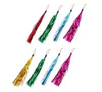 FONDOTIN 8 pièces Lot de Têtes de Rechange pour Perche à Chat Interactive avec Clochettes Jouets Suspendus Colorés pour Instinct de Chasse et des Couleur Aléatoire Couleur Aléatoire