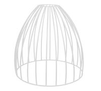 FONDOTIN Abat-jour en Métal Blanc Suspendu de Style Cage à Oiseaux 20 Cm de Diamètre X 20 Cm de Hauteur, Protection Abat-jour pour Lampe D’intérieur, Compatible Plafonnier, Design Vintage