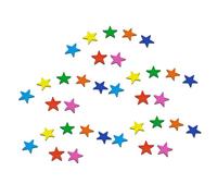 FONDOTIN Aimants De Réfrigérateur en Plastique Forme Étoile 35 Pièces Couleur Vive Huile UV Protection Anti-vieillissement pour Casiers Sportifs Tableau Blanc Usage La Cuisine Bureau