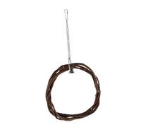 FONDOTIN Anneau Tressé Rotin pour Perroquets Balançoire Mâcher pour Petits Oiseaux Cadre de Perchoir Naturel pour Cage Couleur Aléatoire Couleur Aléatoire