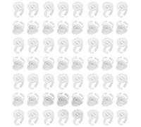 FONDOTIN Anneaux de Colle pour Extensions de Cils 200 Pcs Supports de Cœur et Rond Blancs, Coupe D'encre Portable pour Salon de Beauté et Usage Professionnel