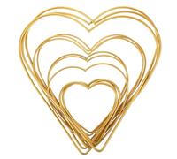 FONDOTIN Anneaux en Fer de Cœur 12 Pcs, Décorations DIY Attrape-rêves Créatives, Métal Doré pour Décoration Intérieure, Loisirs Créatifs et Suspendus