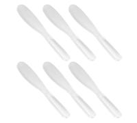 FONDOTIN Applicateur de Masque Visage Transparent 6 Pièces - Spatule Plastique Réutilisable pour Soin Peau Cuillère et Pinceau Flexible pour Masques à L’Argile Crème et Lotion Usage