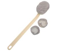 FONDOTIN Applicateur Dorsal pour Lotion avec Long Manche Ergonomique, Brosse de Bain Multifonctionnelle en Éponge, 3 Têtes de Rechange, Accessoire Massage Corporel, Soins du Dos Simplifiés