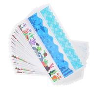 FONDOTIN Autocollants Bordures Tableau D'affichage Thème Vie Marine 20 Feuilles Colorées Créatures Océaniques Décorations Kawaii pour Classe Garderie Scrapbooking Scolaire