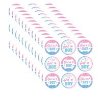 FONDOTIN Autocollants de Révélation de Genre pour Bébé 20 Pièces, Étiquettes Rondes en Papier Adhésif, Décoration Fête Naissance Garçon ou Fille, Paquet Présents en Papier pour Shower