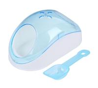 FONDOTIN Bac à Sable pour Rongeurs avec Pelle Maison de Bain Portable Plastique Bleu Ciel Antichoc et Adapté Hamster et Chinchilla Facile à Observer Couleur Aléatoire Couleur Aléatoire
