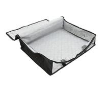 FONDOTIN Bac de Rangement Pliable sous Lit Petit Format en Non Tissé Noir Fenêtre Transparente Organiseur de Vêtements et Courtepointes pour Optimiser Espace et Protéger du Dust