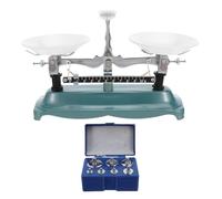 FONDOTIN Balance de Laboratoire Mécanique Précision avec Poids Balance à Plateau Double pour Expériences de Chimie et Physique Classe