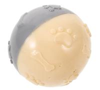 FONDOTIN Balle à mâcher couineuse pour Chien en Caoutchouc résistant, Balle de Dentition 6,5 cm Grise, Jouet interactif pour Chiots et Petits Chiens, favorise Exercice et Nettoyage Dentaire