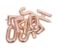 FONDOTIN Ballons Aluminium Foil Hello Décoratifs pour Fête Nouvel An Kit Chiffres et Lettres pour Décoration Murale Porte Fenêtre Résistant et Facile à Utiliser