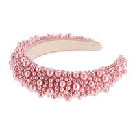 FONDOTIN Bandeau Baroque Éponge avec Perles Accessoire Élégant pour Fêtes et Mariages pour Moments Inoubliables