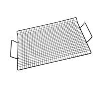 FONDOTIN Barbecue Portable Acier Inoxydable avec Poignée Grille de Cuisson Antiadhésive Carrée pour Camping et Plein Air