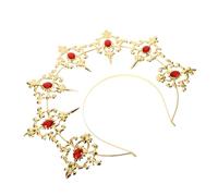 FONDOTIN Baroque Crown Headband For Women Lightweight Comfortable Cosplay Headdress Decorative Party And Wedding Hair Accessory Versatile Banquet Tiara