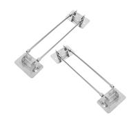 FONDOTIN Barre de Rangement d'angle Réglable Support Sécurisé en Acier Inoxydable 2pcs Entreposage Pratique pour Salle de Bain Camping-Car pour Accessoires