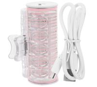 FONDOTIN Bigoudis pour Frange USB Rechargeables, Rouleaux Chauffants Automatiques en Nylon, Adaptés Cheveux Secs et Humides, Portables pour Femmes et Filles