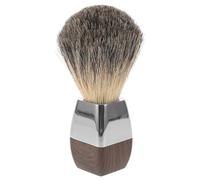 FONDOTIN Blaireau de Rasage en Poils de Blaireau Doux Manche en Bois Naturel Accessoire de Rasage pour Homme Formation de Mousse Riche Kit de Soin pour Peaux Variées Entretien Facile