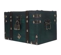 FONDOTIN Boîte à Bijoux Vintage en Bois Rétro Grand Format Serrure à Code 3 Chiffres Coffre à Trésors Multifonction pour Rangement Déco pour Objets Personnels et Loisirs Créatifs