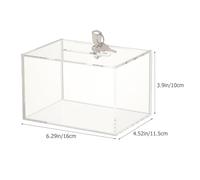 FONDOTIN Boîte à Dons Transparente avec Serrure Boîte Multi-fonctions pour Suggestions Collecte Billets Urne pour Vote et Fonds Légère et Résistante