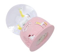 FONDOTIN Boîte à Musique Rotative Licorne Rose Clair Petite Taille Boule à Neige Musicale sans Pile Décoration de Bureau et Présent Musical d'anniversaire pour Étudiants Décoration