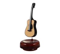FONDOTIN Boîte à Musique Rotative Modèle de Guitare Miniature Vintage en Métal, Décoration de Table Élégante pour Intérieur, Coffret Présent Femme pour Anniversaire, Boîte à Mélodies
